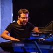 Fabrizio Allegrini pianista e tastierista degli Indiana Supermarket al Progressivamente Free Festival 2018 a Roma.